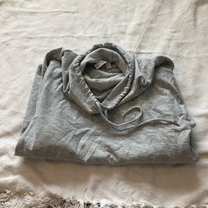 Gray cowl neck sweatshirt